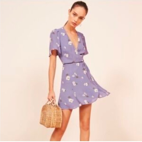 Reformation Dresses & Skirts - NWT reformation Adele wrap dress purple floral size large